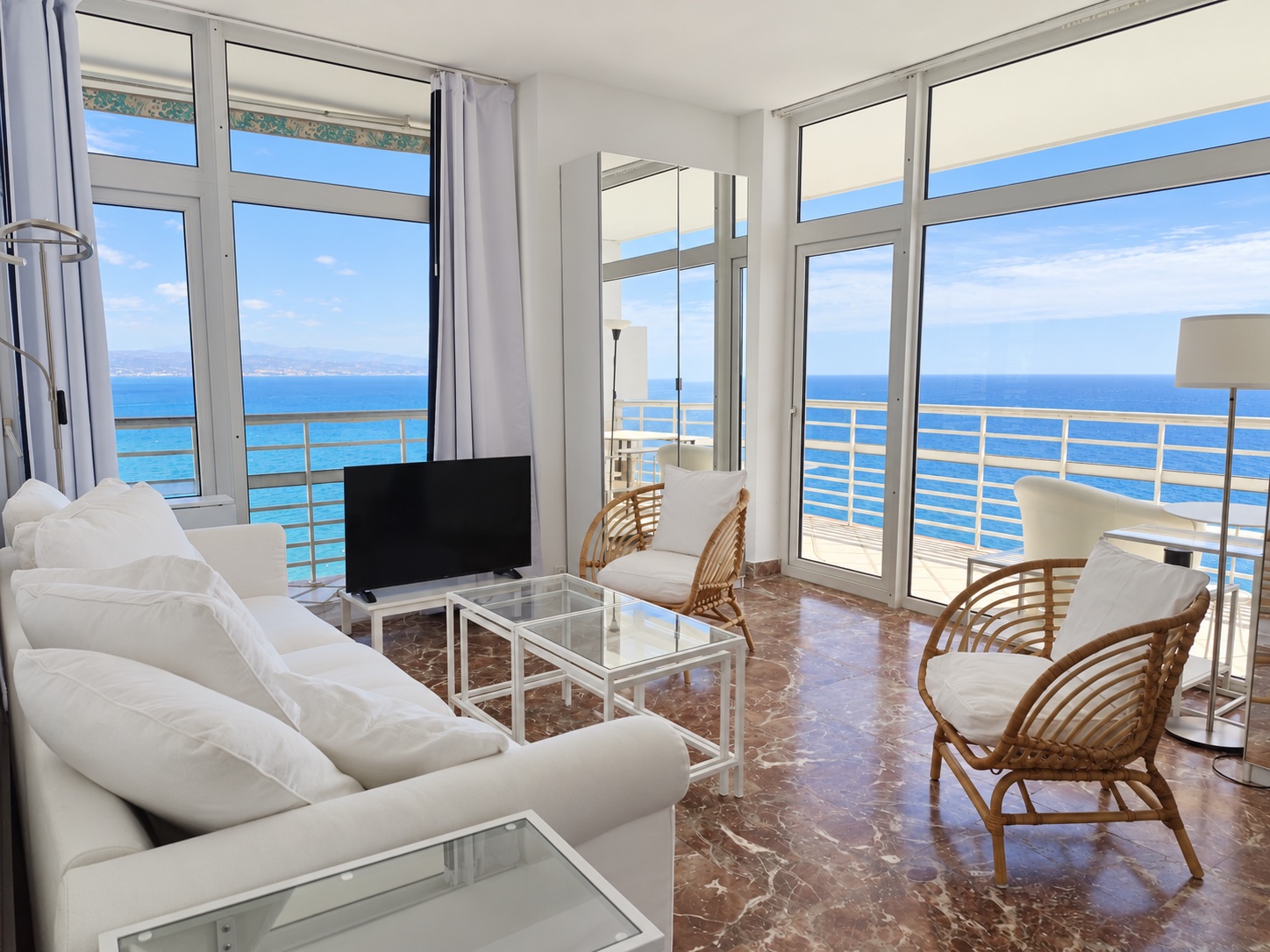 Bright sea-facing living room